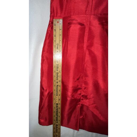 JESSICA HOWARD RED SLEEVELESS RUFFLE TRIM‎ NECKLINE DRESS Size 6 NWT - Picture 9 of 12